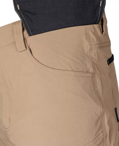 Munkásnadrág, Mix&Match, 4 irányú sztreccs, 230g/m2, külső csavarzsebek, Cordura erősítések, bézs-fekete, XL