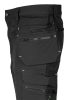Munkásnadrág, Mix&Match, 4 irányú sztreccs, 230g/m2, külső csavarzsebekkel, Cordura megerősítésekkel, fekete, M