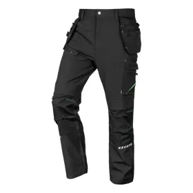   Munkásnadrág, Mix&Match, 4 irányú sztreccs, 230g/m2, külső csavarzsebekkel, Cordura megerősítésekkel, fekete, XL