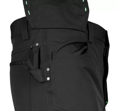 Munkásnadrág, Mix&Match, 4 irányú sztreccs, 230g/m2, külső csavarzsebekkel, Cordura megerősítésekkel, fekete, XL