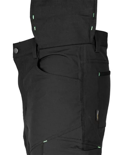 Munkásnadrág, Mix&Match, 4 irányú sztreccs, 230g/m2, külső csavarzsebekkel, Cordura megerősítésekkel, fekete, XS