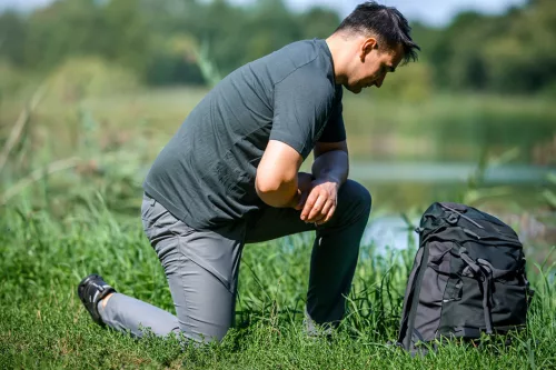 Munkásnadrág, OUTDOOR, 2 irányú sztreccs anyag, 185g/m2, szürke, XXL