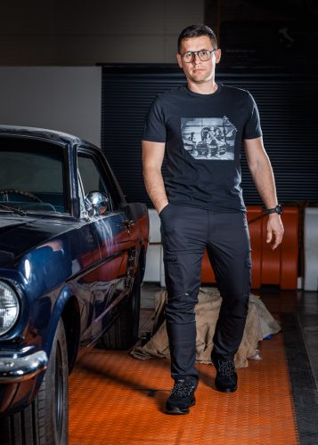 Munkásnadrág, Mix&Match, sztreccs anyag, 135g/m2, fekete, M