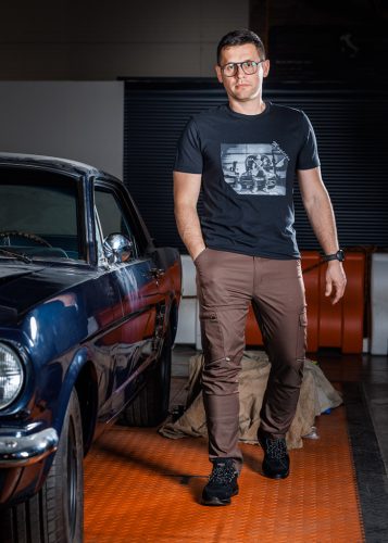 Munkásnadrág, Mix&Match, sztreccs anyag, 135g/m2, barna, XS