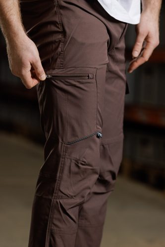 Munkásnadrág, Mix&Match, sztreccs anyag, 135g/m2, barna, XS