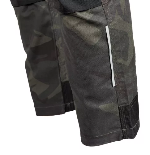 Munkásnadrág Mix&Match Canvas, 280g/m2, külső zsebek, Cordura részek, fényvisszav. betétek, zöld-terepszínű, L