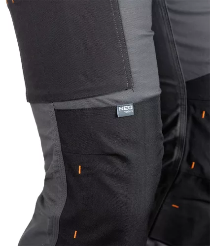 Munkásnadrág Mix&Match Canvas, 280g/m2, külső zsebek, Cordura részek, fényvisszav. betétek, szürke-fekete, M