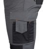 Munkásnadrág Mix&Match Canvas, 280g/m2, külső zsebek, Cordura részek, fényvisszav. betétek, szürke-fekete, XXXL