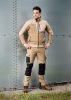 Munkásnadrág Mix&Match Canvas, 280g/m2, külső zsebek, Cordura részek, fényvisszav. betétek, bézs-fekete, XL