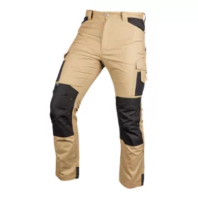   Munkásnadrág Mix&Match Canvas, 280g/m2, külső zsebek, Cordura részek, fényvisszav. betétek, bézs-fekete, XS