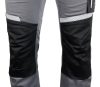 Munkásnadrág Mix&Match, 240g/m2, külső zsebek, profilozott térdbetétek, fényvisszav. betétek, szürke-fekete, XXXL