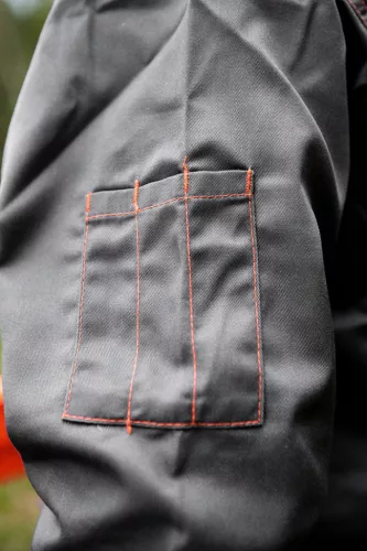 Munkakabát, BASIC, S/48, 35% pamut, 65% polyester, Többfunkciós zsebek, gumírozott derék, CE EN340