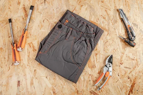 Munkanadrág, BASIC, S/48, 35% pamut, 65% polyester, 245 g/m2, Többfunkciós zsebek,térdprotektor