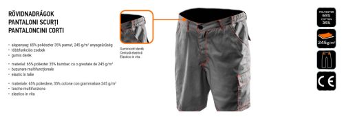 Rövid munkanadrág BASIC, M/50