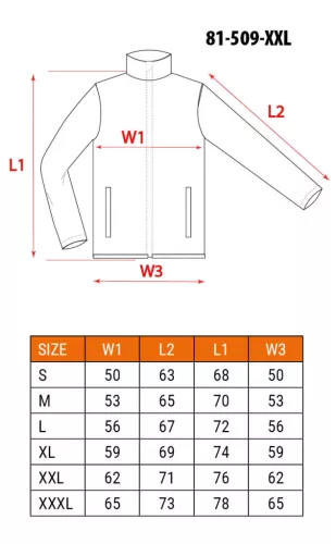 Polár Munkavédelmi kabát, gyapjú hatású, BASIC, fekete, XXL