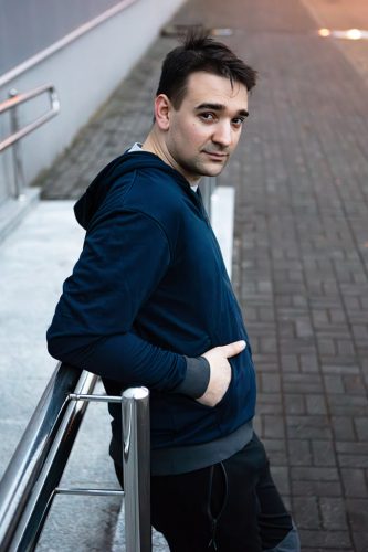 Pulóver kapucnival comfort, sötétkék, 60% poliészter 40% műselyem, l