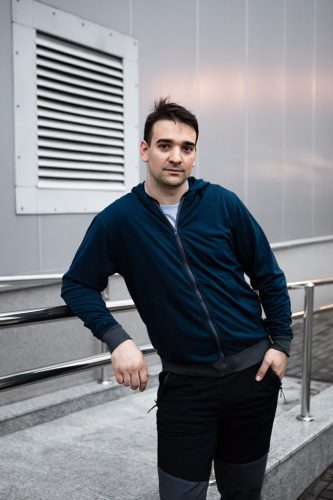 Pulóver kapucnival comfort, sötétkék, 60% poliészter 40% műselyem, s