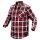 Flanel ing, piros-fekete-fehér, 100% pamut, L
