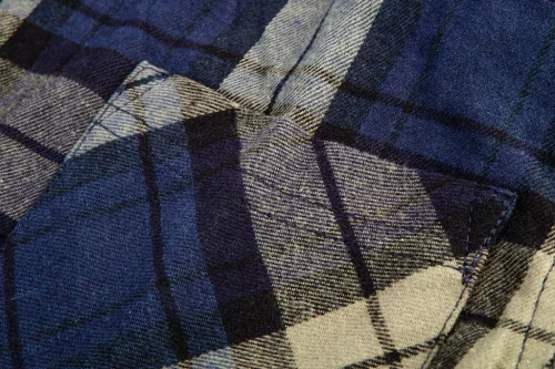Flanel ing, kék-oliva-fekete, 100% pamut,XXL