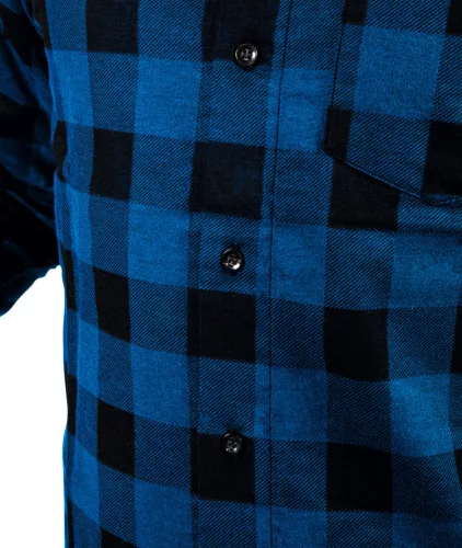Flanel ing, tengerészkék-fekete, 100% pamut, XXL