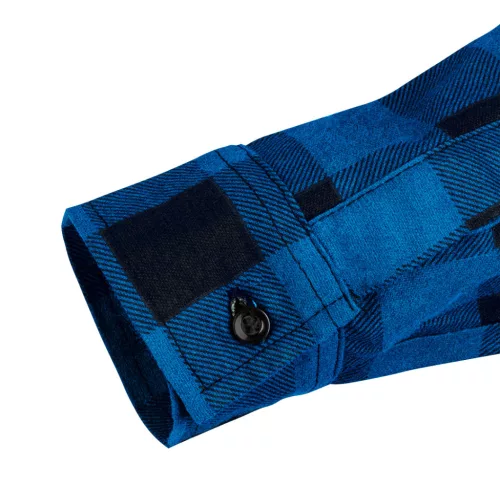 Flanel ing, tengerészkék-fekete, 100% pamut, XXXL