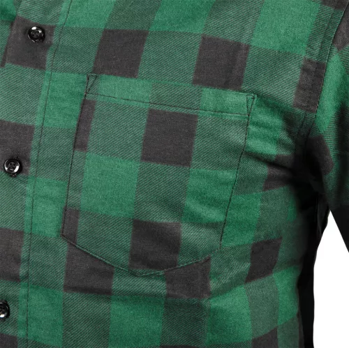 Flanel ing, zöld-fekete, 100% pamut, L