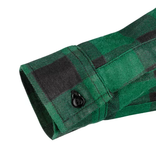 Flanel ing, zöld-fekete, 100% pamut, L