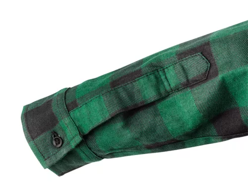Flanel ing, zöld-fekete, 100% pamut, L