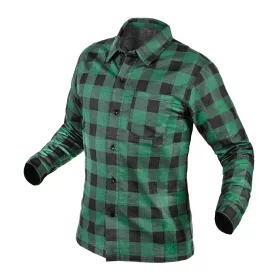 Flanel ing, zöld-fekete, 100% pamut, XL