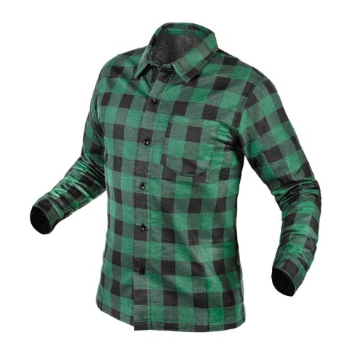 Flanel ing, zöld-fekete, 100% pamut, XXXL