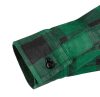 Flanel ing, zöld-fekete, 100% pamut, XXXL