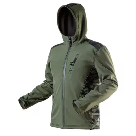   Softshell, Víz- és szélálló Munkadzseki, terepmintás/olíva vízállóság:5000, Lélegző:3000, L