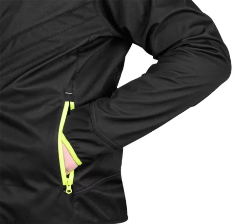 Softshell munkavédelmi kabát, fekete-sárga, L