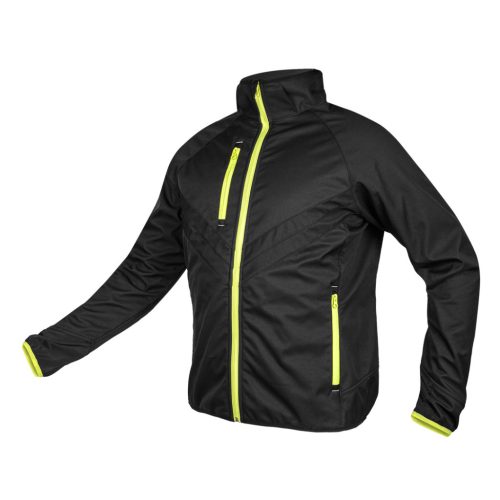 Softshell munkavédelmi kabát, fekete-sárga, XXXL