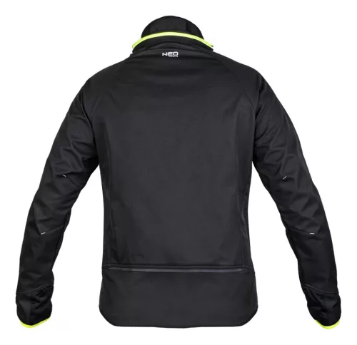 Softshell munkavédelmi kabát, fekete-sárga, XXXL