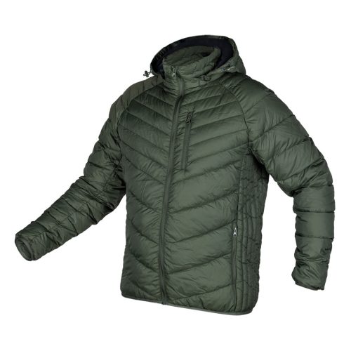 Téli munkavédelmi kabát, Mix&Match, steppelt-szigetelt anyag, könnyű, zöld-fekete, XXL