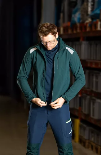 Munkavédelmi kabát, Mix&Match, 4 irányú sztreccs, zöld, M
