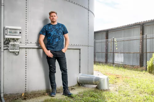 Póló, tengerészkék terepmintás, Camo, Navy 100% pamut,XXXL