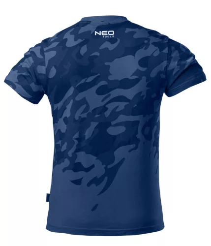 Póló, tengerészkék terepmintás, Camo, Navy 100% pamut,XXXL