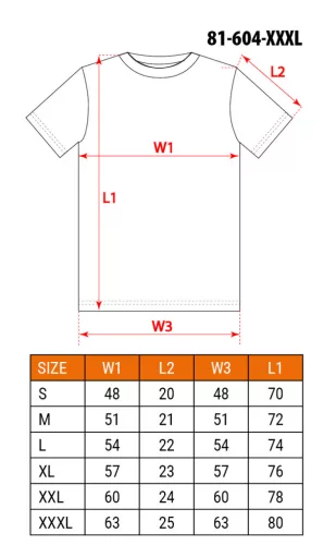 Póló feliratos, szürke, 100% pamut, 180g/m2, XXXL