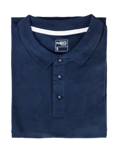 Póló, galléros, kék, 100% pamut, 200g/m2,XXXL
