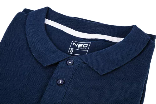 Póló, galléros, kék, 100% pamut, 200g/m2,XXXL
