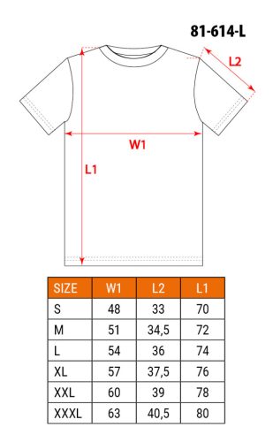 Prémium sport póló, 92% Poliészter + 8% Spandex, 220 g/m2, L