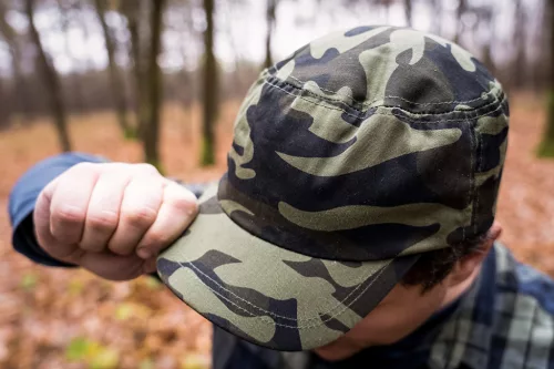 Munkasapka terepmintás, 60% pamut, 40% poliészter, univerzális méret