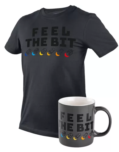 Póló, FEEL THE BIT, 100% pamut, 180g/m2, L