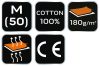 Póló, sötétkék, 100% pamut, 180g/m2, M
