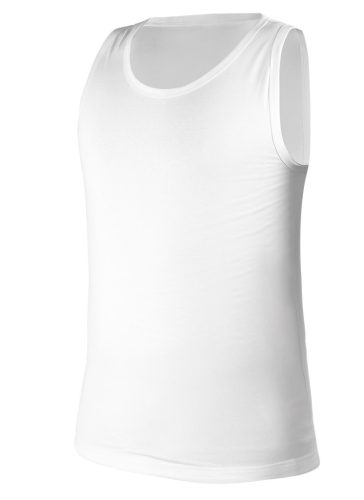 Munkavédelmi póló, fekete-fehér, ujjatlan, 95%pamut, 5%elasztán, 2db, M