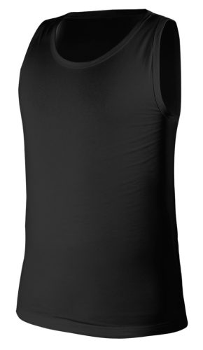 Munkavédelmi póló, fekete-fehér, ujjatlan, 95%pamut, 5%elasztán, 2db, M