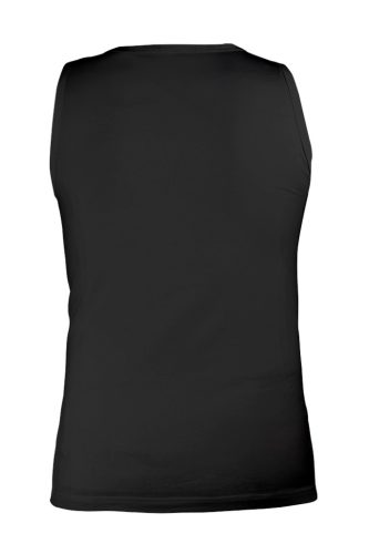 Munkavédelmi póló, fekete-fehér, ujjatlan, 95%pamut, 5%elasztán, 2db, M