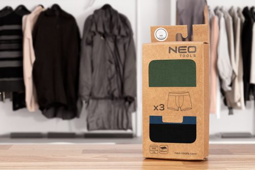 Boxeralsó, 95% pamut, 2% elasztán, olivazöld, kék, fekete, 3db, L